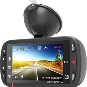 Kenwood DRV-A301W HD Car Dash cam with 2.7" Display, Parking Mode Recording | Built-in GPS | Wireless Link