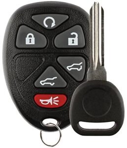 discount keyless replacement key fob car remote and uncut transponder key compatible with ouc60270, 15913427, id 46