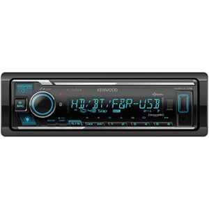 kenwood kmm-x705 excelon digital multimedia car stereo – single din with bluetooth, am/fm hd radio, alexa built in, variable color, siriusxm