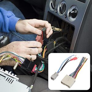 X AUTOHAUX 70-5521 Car Stereo CD Player Wiring Harness Set Wire Radio Adapter 2 RCA Connector for Ford Freestar 2004-2007