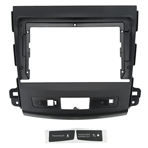 Aramox 9in Car Stereo Radio Fascia Navigation Panel Frame Car Stereo Dash Radio Fascia Kit Replacement for MITSUBISHI OUTLANDER 2008‑2012