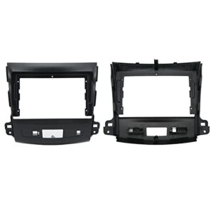 Aramox 9in Car Stereo Radio Fascia Navigation Panel Frame Car Stereo Dash Radio Fascia Kit Replacement for MITSUBISHI OUTLANDER 2008‑2012