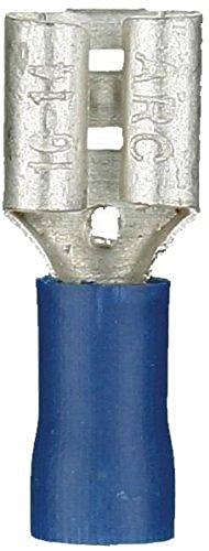 Install Bay BVFD205 Vinyl Female Connector 16/14 Gauge .205, Blue (100-Pack)