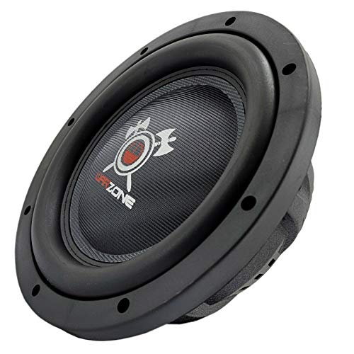 Gravity Warzone WZ10D4-1 10 Inch 1200 Watt Max Power Elite Car Audio Shallow Subwoofer 4 Ohm DVC - Dual Voice Coil Stereo Competition Grade Sub - Single Subwoofer