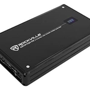 Rockville Krypton F5 3200w Peak / 800w RMS 5 Channel Car Amplifier w Volt Meter , Black