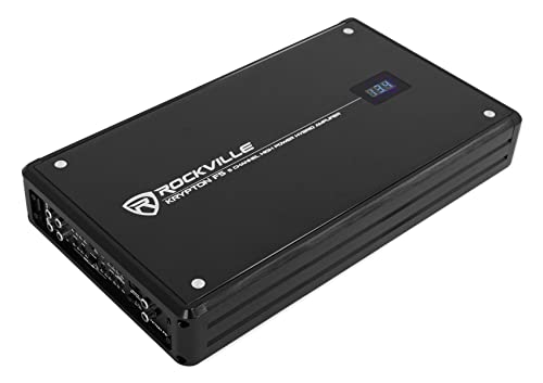 Rockville Krypton F5 3200w Peak / 800w RMS 5 Channel Car Amplifier w Volt Meter , Black