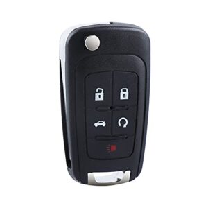 1 replaceable keyless entry remote key control flip fit 2011-2016 chevy cruze 2010-2017 chevy equinox camaro malibu replacement for fccid: oht01060512
