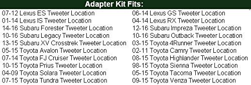 Speaker Adapters For Tweeters Fits Lexus, Fits Subaru, And - 1.5" cutout - SAK009_15-1 Pair