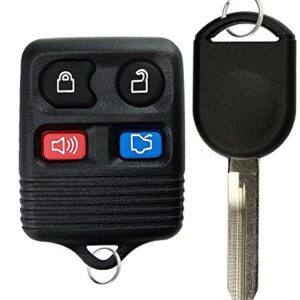 KeylessOption Keyless Entry Remote Control Fob Uncut Blank Car Ignition Key For Ford Lincoln Mercury CWTWB1U345, GQ43VT11T