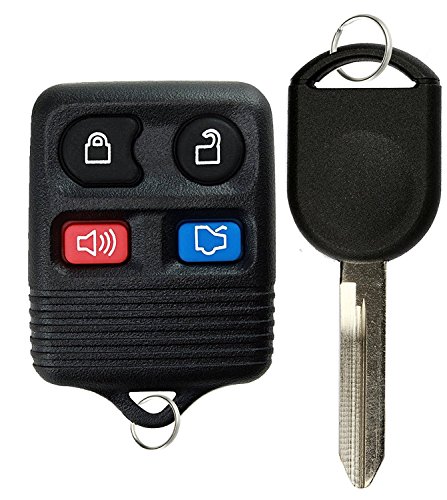 KeylessOption Keyless Entry Remote Control Fob Uncut Blank Car Ignition Key For Ford Lincoln Mercury CWTWB1U345, GQ43VT11T