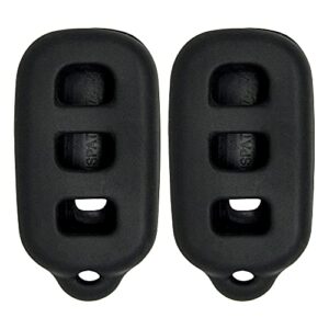 keyless2go replacement for new silicone cover protective cases for remote key fobs with fcc gq43vt14t hyq12bbx hyq12ban – black (2 pack)