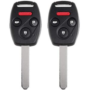 cciyu x 2 flip key fob with key blade 4 buttons replacement for 04 05 06 07 08 09 10 11 12 for h onda accord cr-v series with fcc oucg8d-380h-a