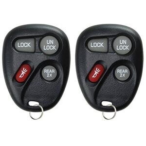 keylessoption keyless entry remote control car key fob for chevy gmc 16245100-29 (pack of 2)