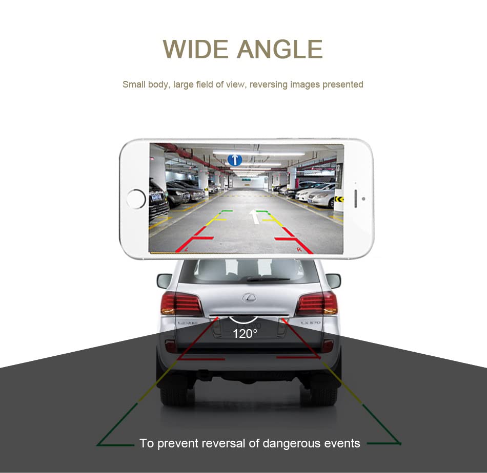 Backup Camera for Car Wireless Backup Camera Car Security Camera Reverse Camera for Truck License Plate Rear Camera with Phone App