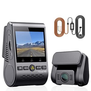 【bundle: viofo a129 plus duo with gps + hardwire cable】 viofo dual dash cam, 2k 1440p 60fps+1080p 30fps front and rear dash camera with wi-fi gps, parking mode, super capacitor (a129 plus duo)