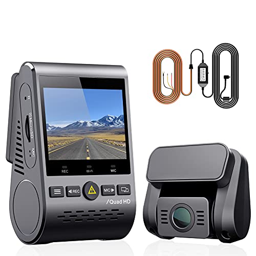 【Bundle: VIOFO A129 Plus Duo with GPS + Hardwire Cable】 VIOFO Dual Dash Cam, 2K 1440P 60fps+1080P 30fps Front and Rear Dash Camera with Wi-Fi GPS, Parking Mode, Super Capacitor (A129 Plus Duo)