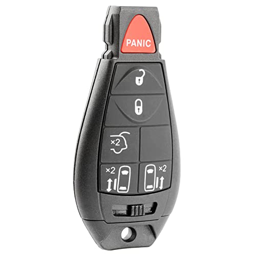 KeylessOption Keyless Entry Remote Control Car Key Fob Starter Alarm for Grand Caravan Town Country VW