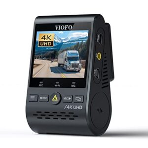 viofo a129 pro 4k dash cam 3840x2160p ultra hd 4k dash camera sony 8mp sensor gps wi-fi, front camera only, buffered parking mode, g-sensor, motion detection, wdr, loop recording