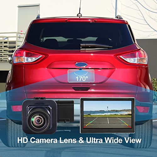 AUTOBABA Backup Camera Safety Rear View Park Assist Back Up Camera Compatible with 2014 2015 2016 Ford Escape Replace Number OE# EJ5Z-19G490-A EJ5Z19G490A GJ5T19G490AD GJ5T-19G490-AB 590-419