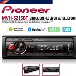 Pioneer In-Dash Built-In Bluetooth, Media Player Front USB Auxiliary, MP3, Pandora, AM/FM Radio, Built In iPod, iPhone, and iPad Controls, Arc Phone App Car Stereo Receiver