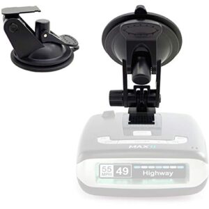 Super Suction Windshield Suction Cup Mount for Escort MAX MAX2 2 / 2015-2019 MAX360 Radar Detector w/Slide in Plate Connection (NOT for Radar That use Magnetic Cradle, Metal Slide in Plate Slot only)