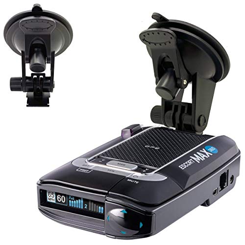 Super Suction Windshield Suction Cup Mount for Escort MAX MAX2 2 / 2015-2019 MAX360 Radar Detector w/Slide in Plate Connection (NOT for Radar That use Magnetic Cradle, Metal Slide in Plate Slot only)