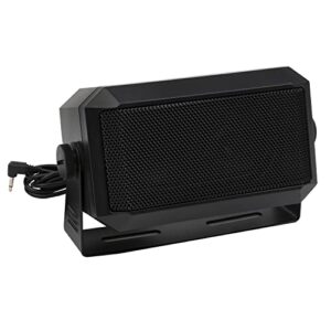 zaxidaler rectangular external communications speaker for ham radio, cb & scanners