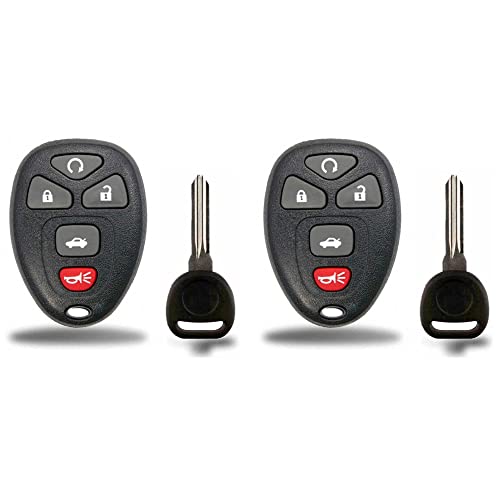 2x New Replacement Keyless Entry Remote Control Key Fob Compatible With & Fits For GM Chevy 22733524