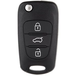 eccpp uncut keyless entry remote key fob shell case replacement for kia for rio/for rondo/for soul/for sportage (pack of 1)