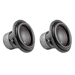 audiopipe txx-bdc4-12 12 inch 2,200 watt high performance powerful 4 ohm dvc vehicle car audio subwoofer speaker system, black (2 pack)