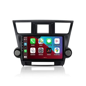 wireless apple play car stereo with bluetooth, viabecs 6gb 128gb 10.2 inch touchscreen radio for toyota highlander 2008-2013 android auto head unit support gps navigation, 5ghz wifi, swc, am fm radio