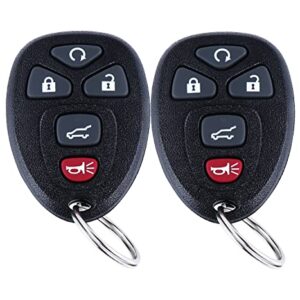 Keyless Entry Remote Control Car Key Fob for 2007-2016 Chevy Suburban Tahoe Traverse/Buick Enclave/GMC Acadia Yukon/Cadillac Escalade FCCID: OUC60270 OUC60221(5Btn 2 Pcs)