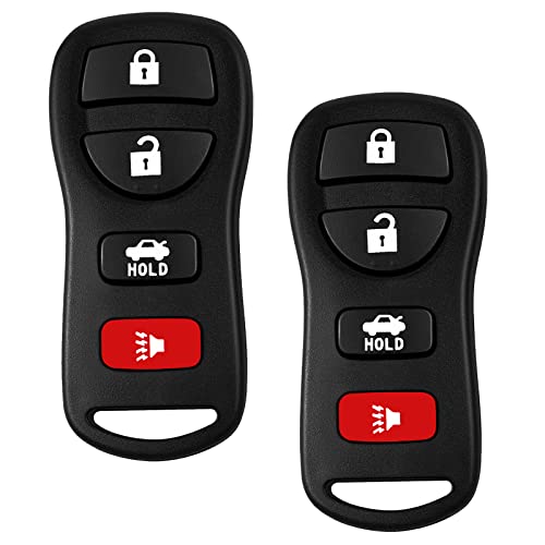 Replacement for 02-2006 Nissan Maxima Altima Murano , 03-2009 350Z Quest Armada , 07-2015 Nissan Sentra Versa , Keyless Entry Car Key That Use 4 Button FCCID: KBRASTU15 CWTWB1U733 (Pack of 2)