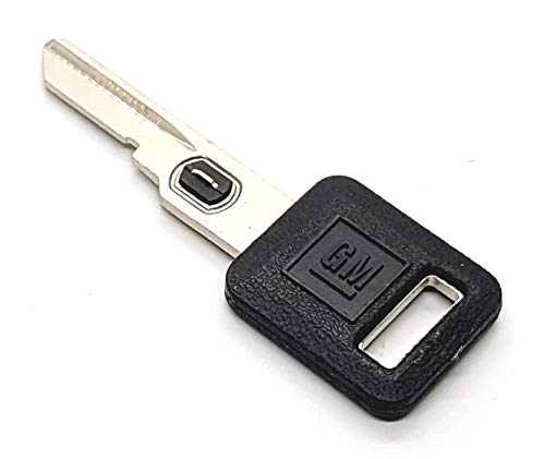 GM 595516 Genuine OEM Single Sided Ignition Logo Key Blank w/Vats Resistor Chip #6. for: Buick, Cadillac, Chevrolet, Oldsmobile, Pontiac, Strattec V.A.T.S No. 6.