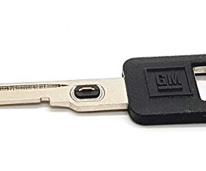 GM 595516 Genuine OEM Single Sided Ignition Logo Key Blank w/Vats Resistor Chip #6. for: Buick, Cadillac, Chevrolet, Oldsmobile, Pontiac, Strattec V.A.T.S No. 6.