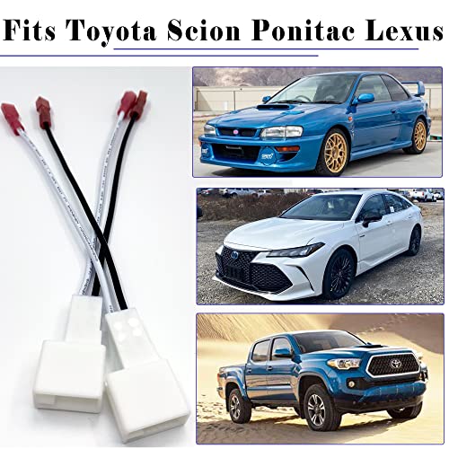 4 Pack Tacoma Speaker Harness Compatible with Toyota Tacoma Tundra Camry Corolla 4 Runner Pontiac Scion Speaker Adapter 72 8104 Speaker Wire Harness Adapter Plug