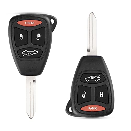 Keyless Remote Key Fob Replacement Fits Chrysler 300 2005-07/ Aspen 2007-09/Dodge Charger 2006-07/Durango 2007-09/Grand Cherokee 2005-07/Jeep Commander 2006-07 (KOBDT04A, OHT692427AA)