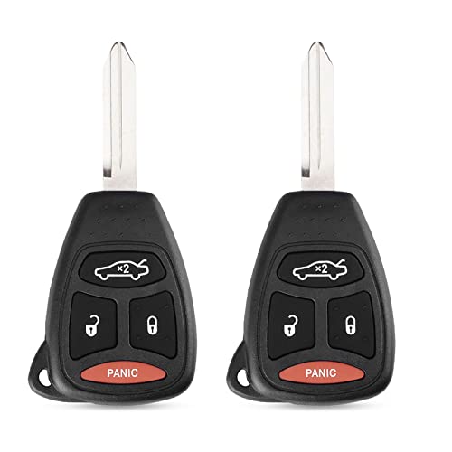 Keyless Remote Key Fob Replacement Fits Chrysler 300 2005-07/ Aspen 2007-09/Dodge Charger 2006-07/Durango 2007-09/Grand Cherokee 2005-07/Jeep Commander 2006-07 (KOBDT04A, OHT692427AA)