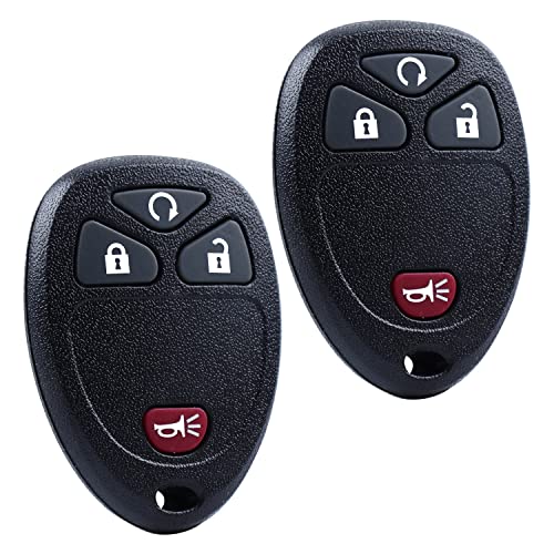 Key Fob Keyless Entry Remote for 2007-2016 Chevy Silverado Traverse Equinox Avalanche GMC Sierra Pontiac Torrent Saturn Outlook Vue (OUC60270, OUC60221), Set of 2