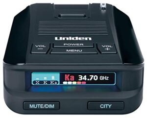 uniden dfr8 super long range laser and radar detection, advanced k/ka band filter, voice notifications, ultra-bright multi-colored oled display