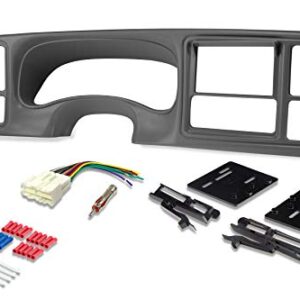 Scosche Install Centric ICGM15BN Compatible with Select 1999-2002 Select GM Trucks ISO Double DIN Gray Complete Basic Installation Solution for Installing an Aftermarket Stereo