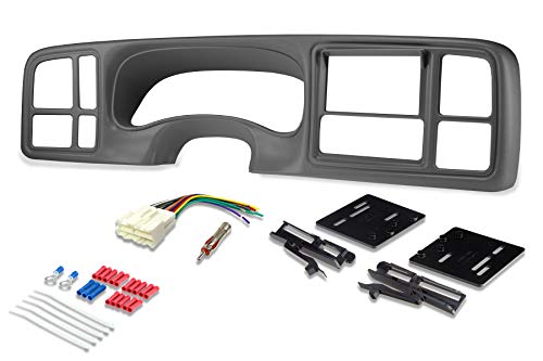 Scosche Install Centric ICGM15BN Compatible with Select 1999-2002 Select GM Trucks ISO Double DIN Gray Complete Basic Installation Solution for Installing an Aftermarket Stereo