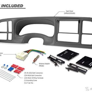 Scosche Install Centric ICGM15BN Compatible with Select 1999-2002 Select GM Trucks ISO Double DIN Gray Complete Basic Installation Solution for Installing an Aftermarket Stereo