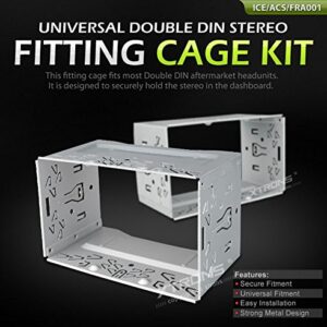 XTRONS Universal Cage Frame Kit for Double 2 Din Car DVD Player Radio Stereo Headunit