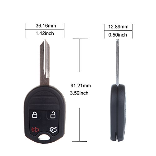 ECCPP 1X Ignition Key Fob for F-ord Explorer Escape Mustang Focus Fusion Edge for L-incoln LS MKX MKZ MKS for M-ercury Sable Montego Mariner Milan for M-azda Tribute CWTWB1U793D 4 Buttons