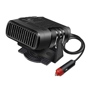car heater defroster, 2 in 1 auto car windshield heater cooling fan plug into cigarette lighter 12v 120w auto defogger 360° rotatable fast defrost