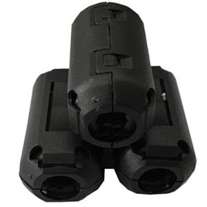 10pcs Inner 9mm 0.35'' Ferrite Clip Noise Filter Ferrite Bead Ferrite Clamps Chokes Ferrite Ring Ferrite Snap Black