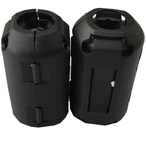 10pcs Inner 9mm 0.35'' Ferrite Clip Noise Filter Ferrite Bead Ferrite Clamps Chokes Ferrite Ring Ferrite Snap Black