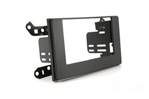 scosche ta2121b compatible with 2016-up toyota tacoma premium model iso double din w/ pocket dash kit black