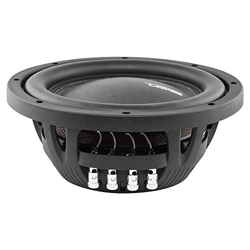 DS18 IXS10.4D Shallow Car Subwoofer - 10" 1000W MAX Power, 500W RMS, Dual Voice Coil, 4+4 Ohms Impedance (1 Speaker)